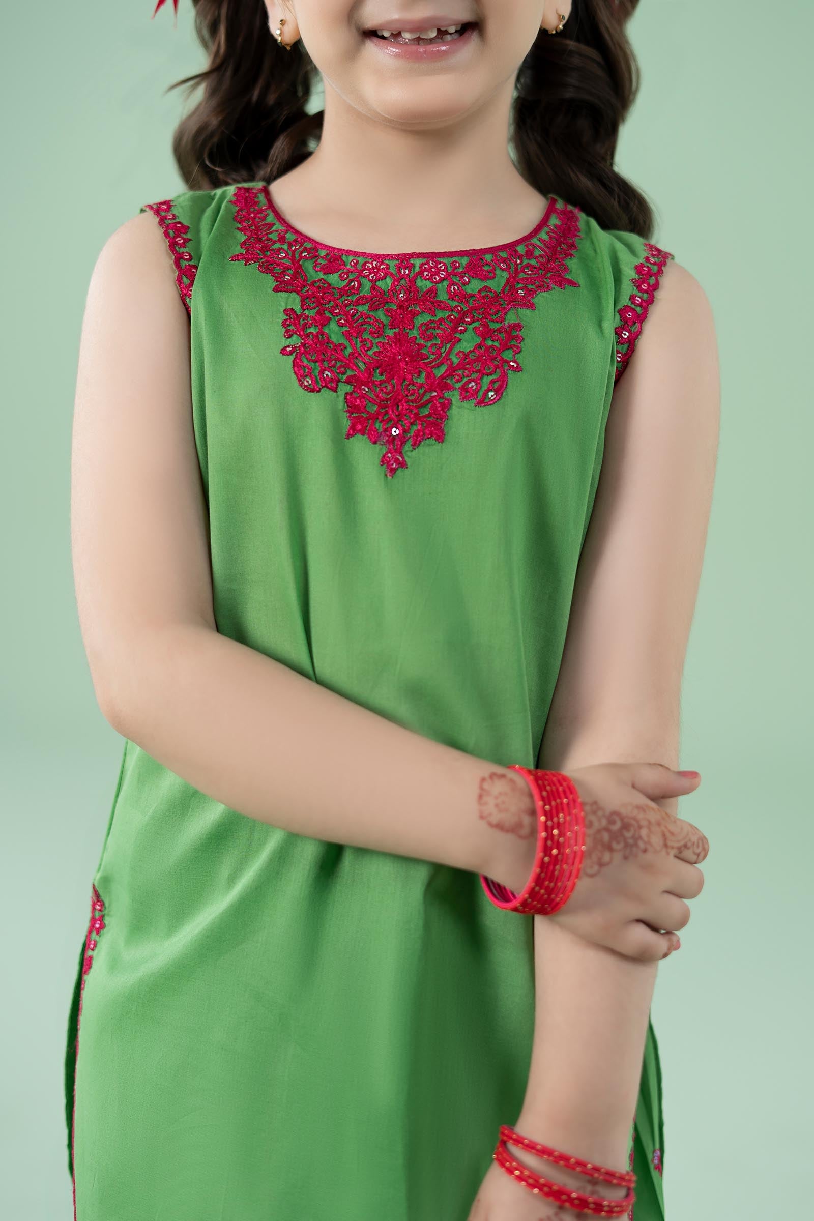 3 Piece Embroidered Lawn Suit - Kids Clothes - available at Maria Faisal in UK and USA