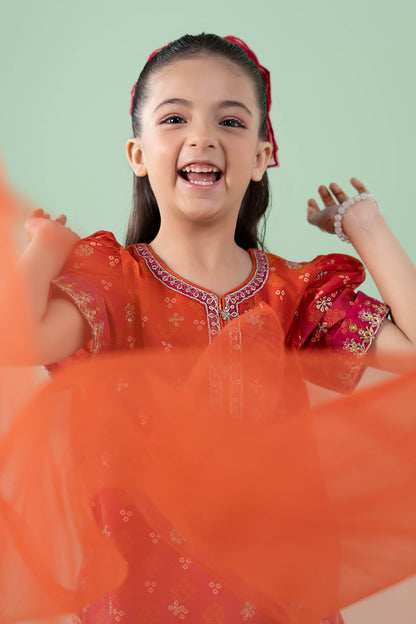 3 Piece Embroidered Lawn Suit - Kids Clothes - available at Maria Faisal in UK and USA