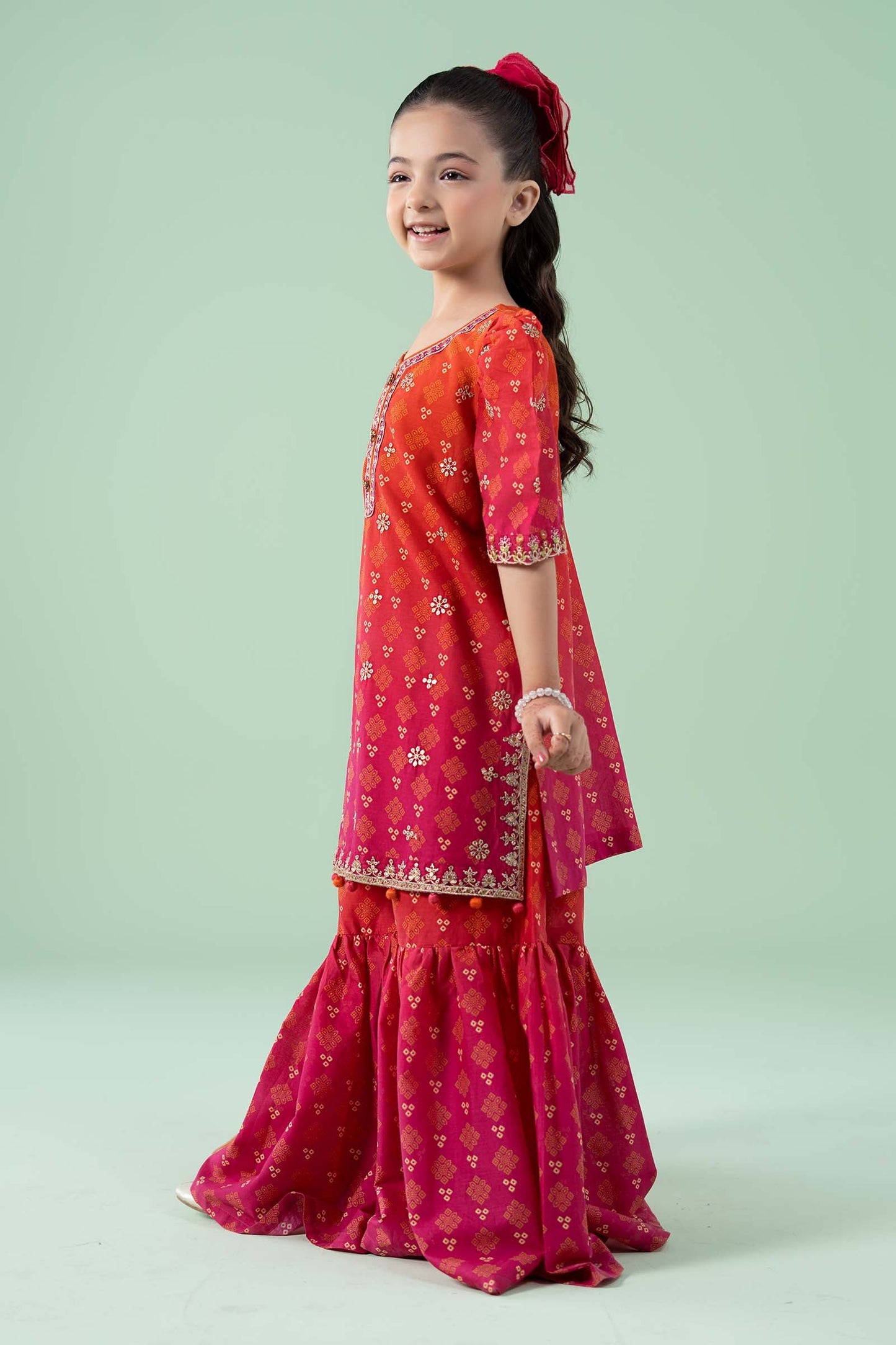 3 Piece Embroidered Lawn Suit - Kids Clothes - available at Maria Faisal in UK and USA