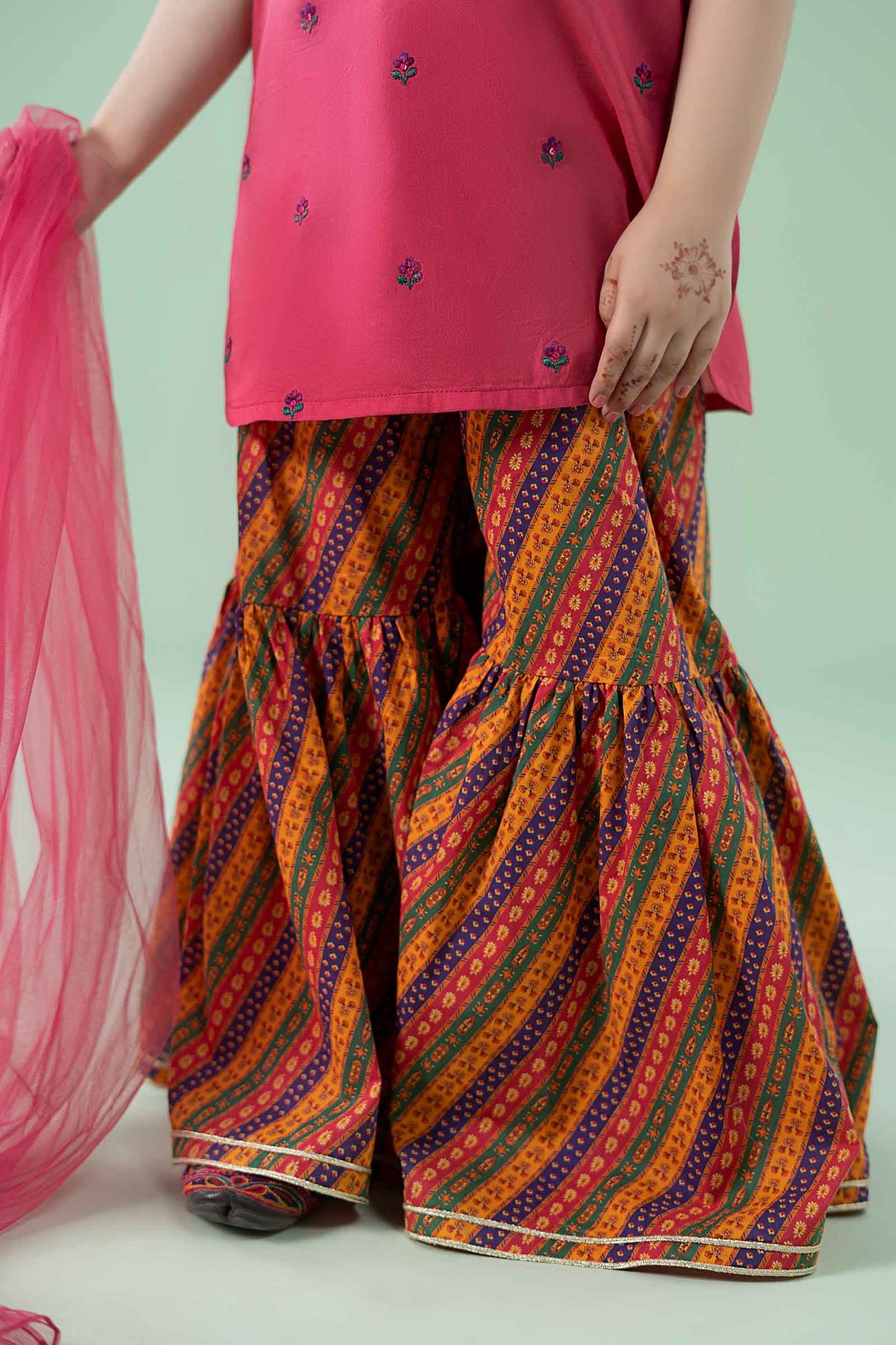 3 Piece Embroidered Lawn Suit - Kids Clothes - available at Maria Faisal in UK and USA