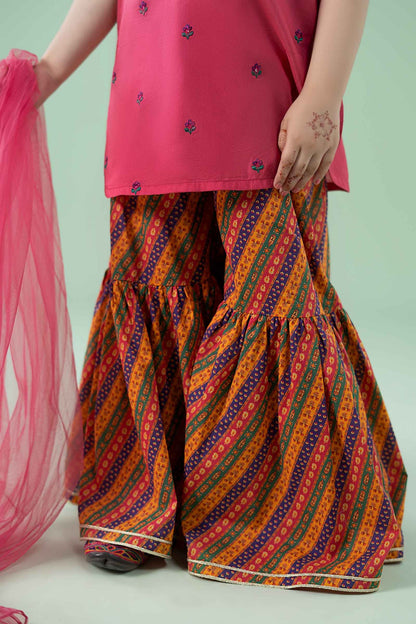 3 Piece Embroidered Lawn Suit - Kids Clothes - available at Maria Faisal in UK and USA