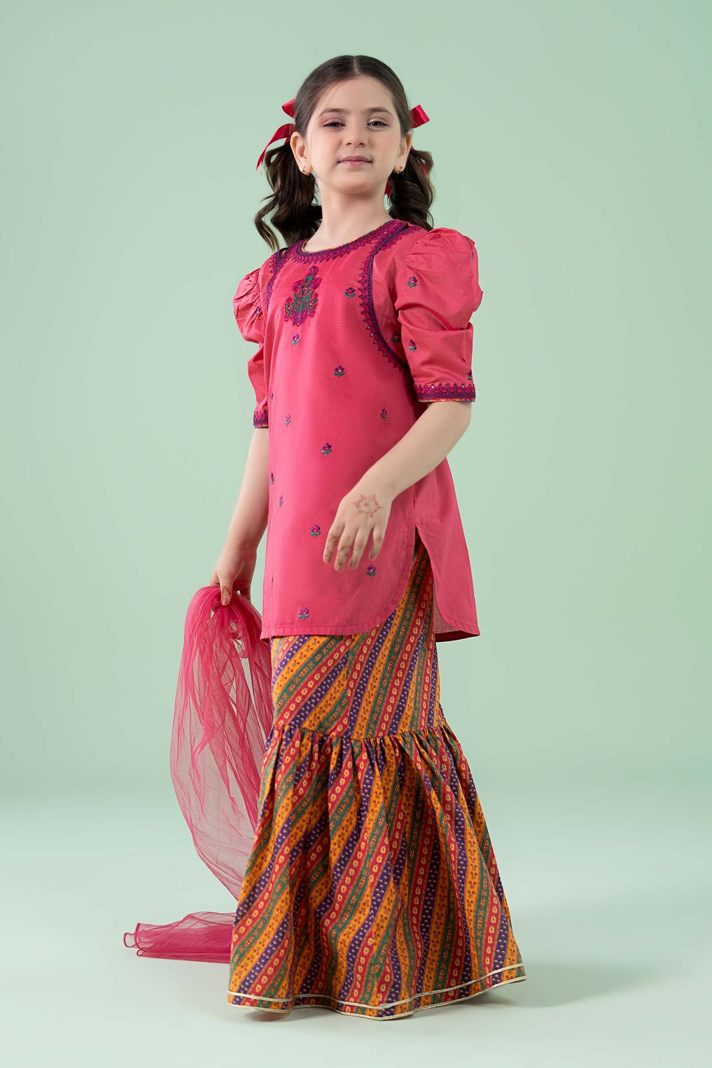 3 Piece Embroidered Lawn Suit - Kids Clothes - available at Maria Faisal in UK and USA