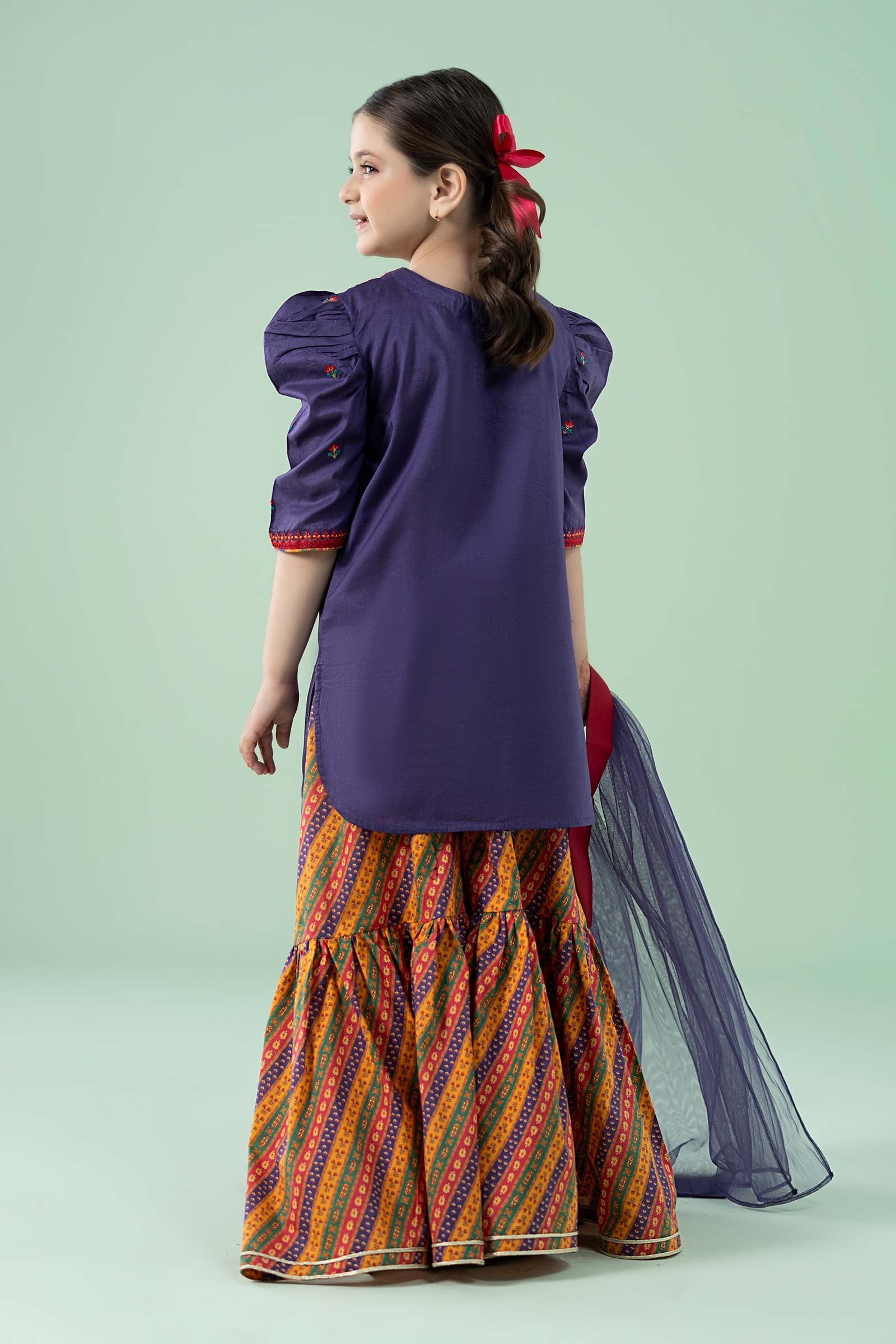 3 Piece Embroidered Lawn Suit - Kids Clothes - available at Maria Faisal in UK and USA