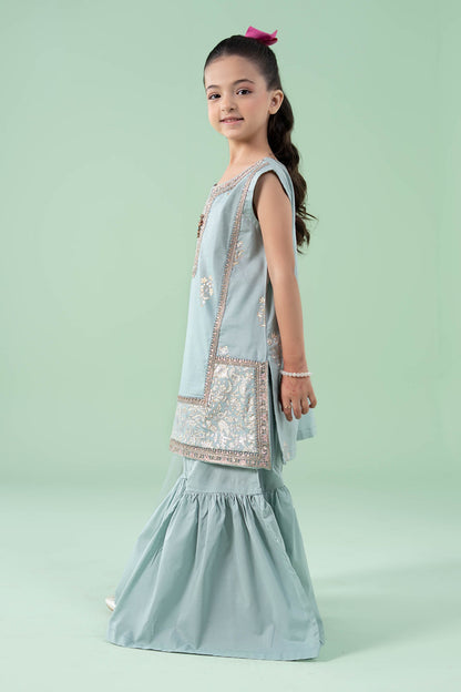 3 Piece Embroidered Dobby Suit - Kids Clothes - available at Maria Faisal in UK and USA