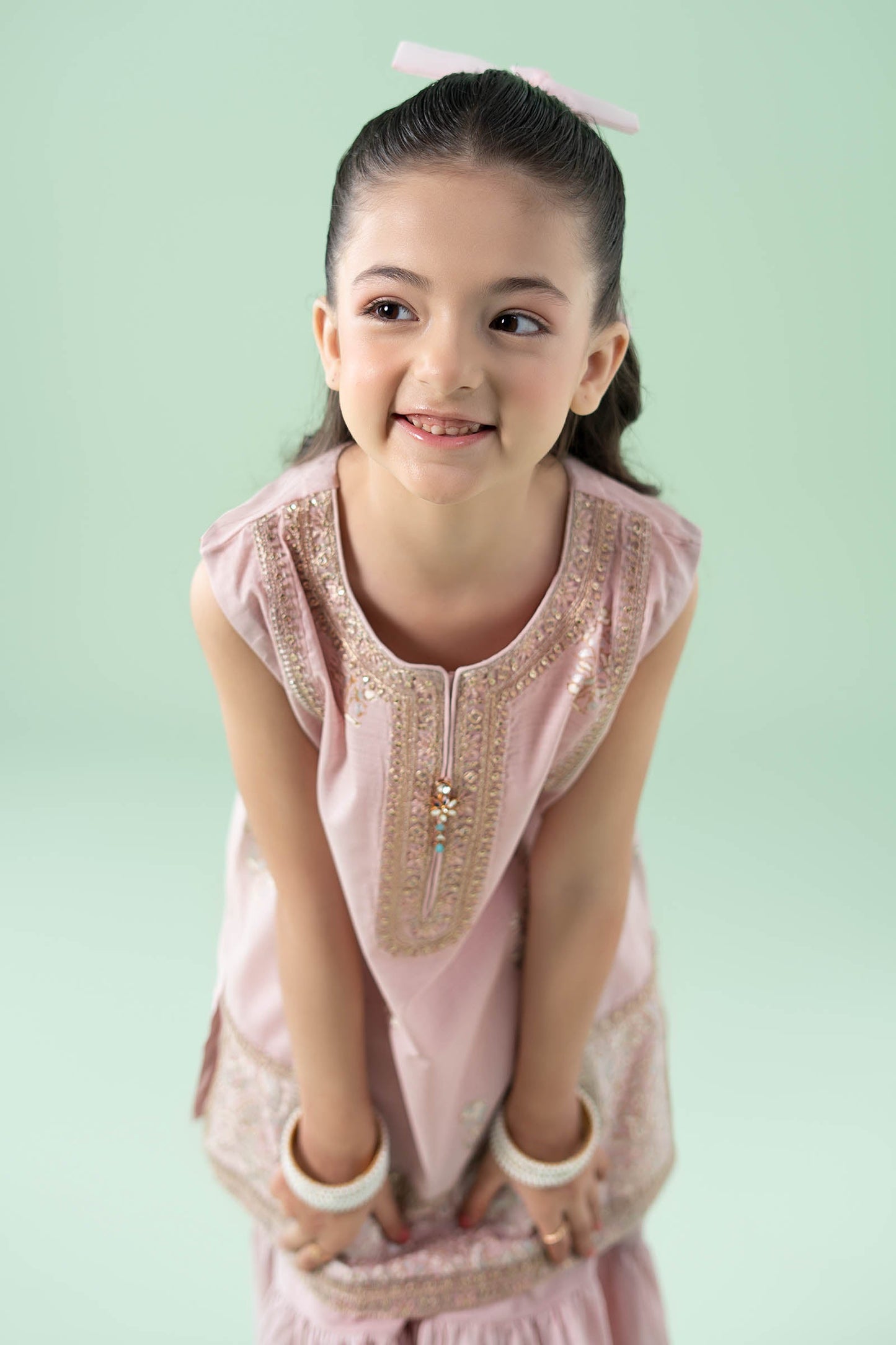 3 Piece Embroidered Dobby Suit - Kids Clothes - available at Maria Faisal in UK and USA