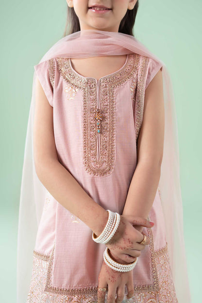 3 Piece Embroidered Dobby Suit - Kids Clothes - available at Maria Faisal in UK and USA