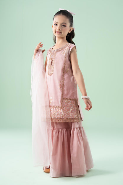 3 Piece Embroidered Dobby Suit - Kids Clothes - available at Maria Faisal in UK and USA