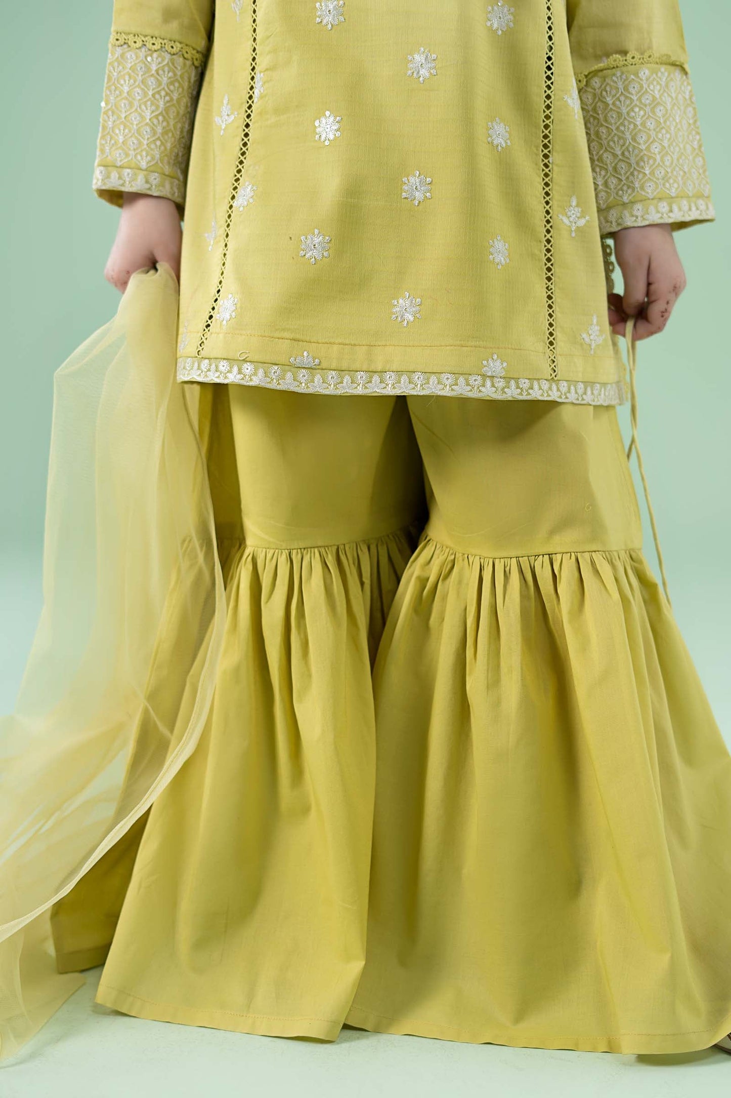 3 Piece Embroidered Dobby Suit - Kids Clothes - available at Maria Faisal in UK and USA