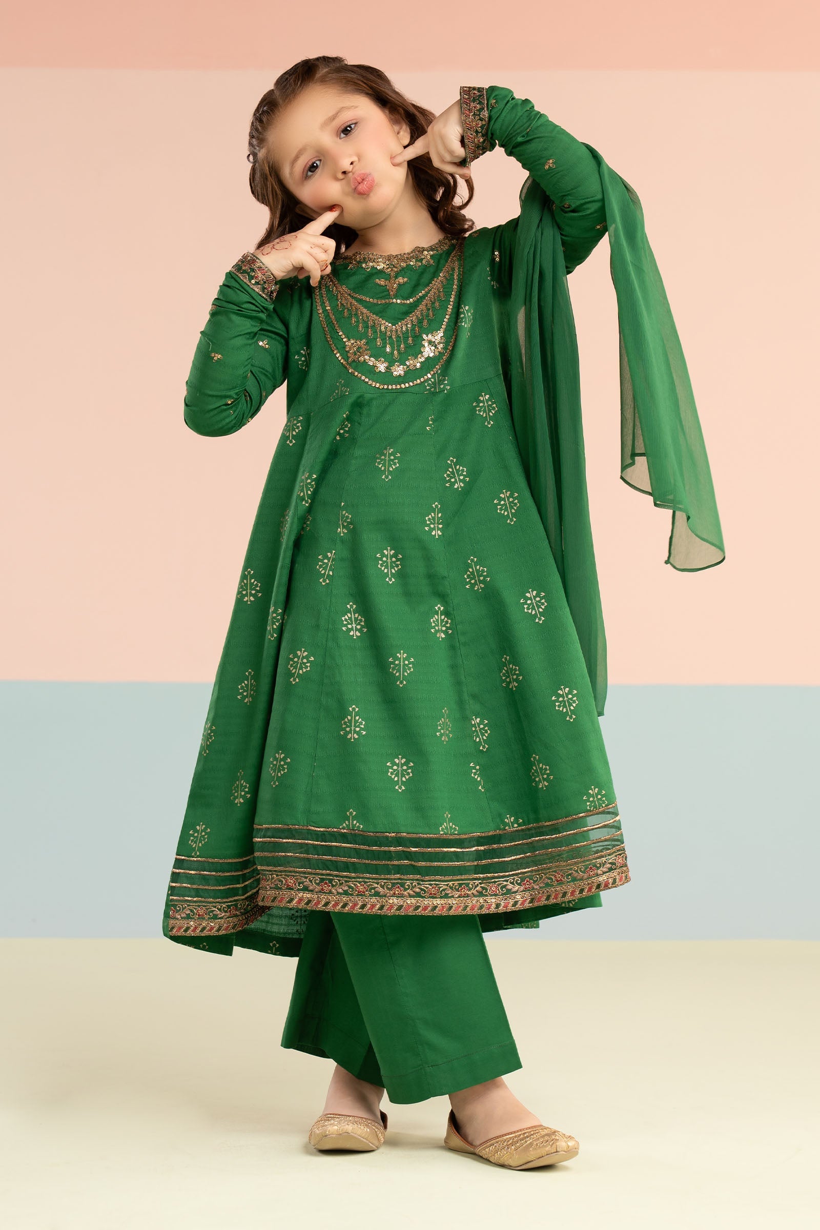 2 Piece Embroidered Lawn Suit - Kids Clothing - available at Maria Faisal in UK and USA.
