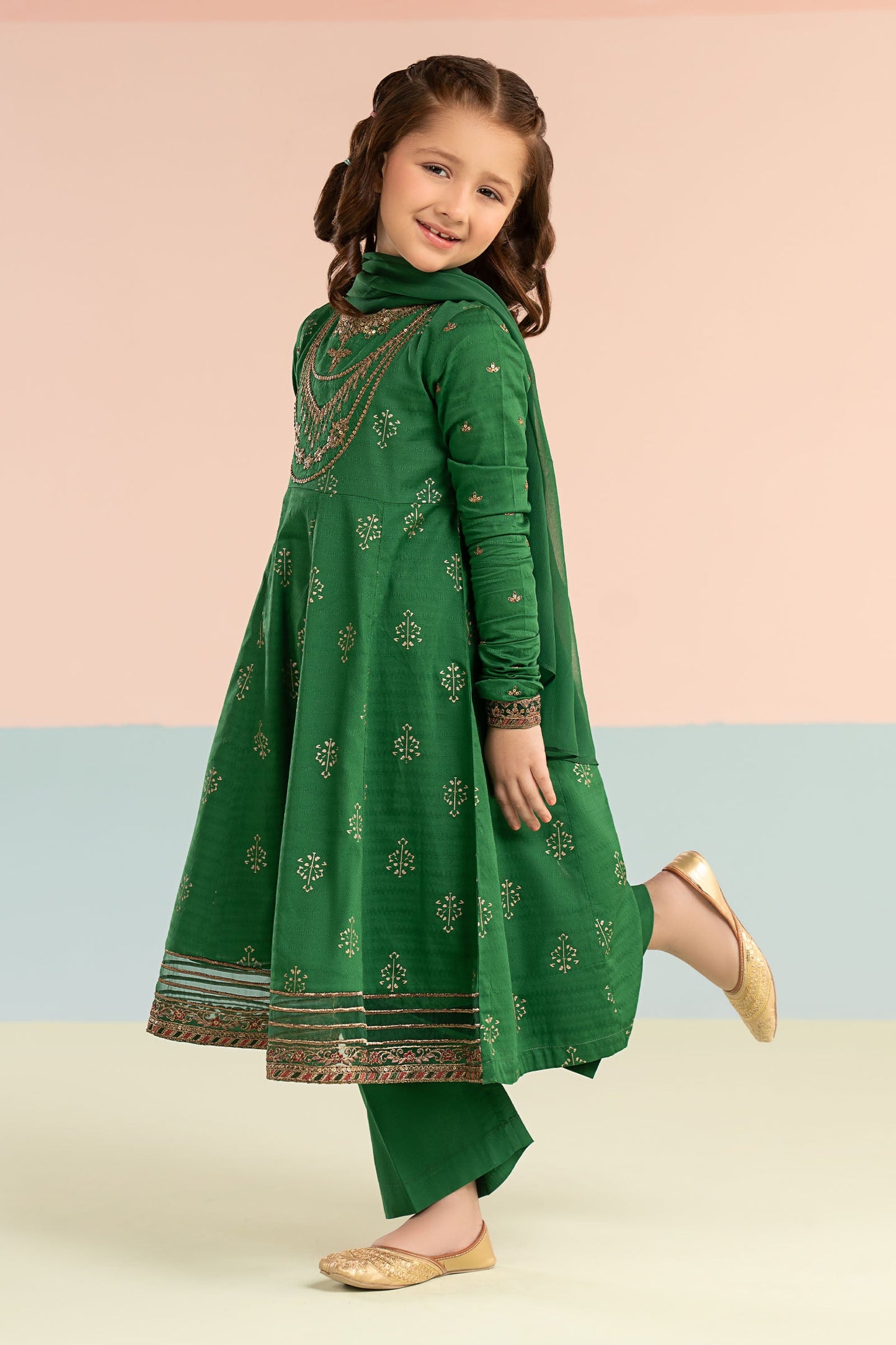 2 Piece Embroidered Lawn Suit - Kids Clothing - available at Maria Faisal in UK and USA.
