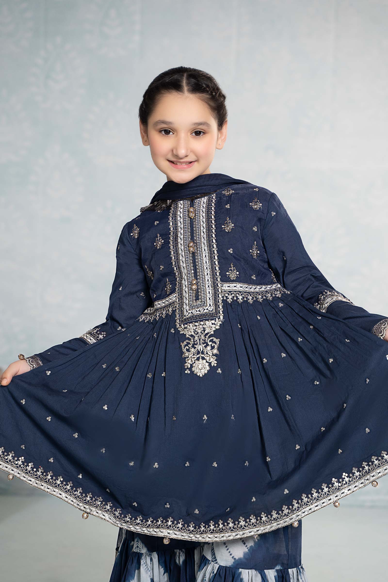3 Piece Embroidered Lawn Suit - Kids Clothing - available at Maria Faisal in UK and USA.