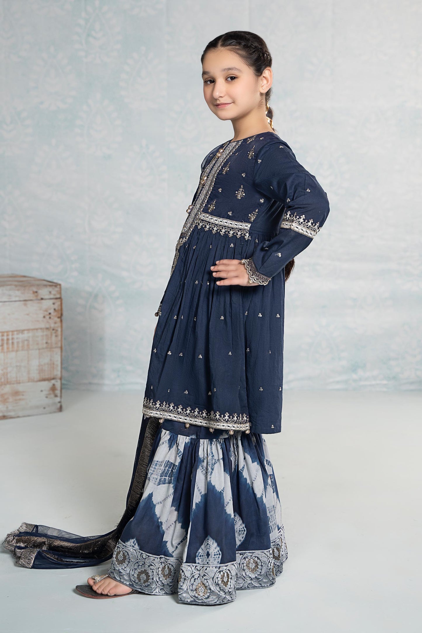 3 Piece Embroidered Lawn Suit - Kids Clothing - available at Maria Faisal in UK and USA.
