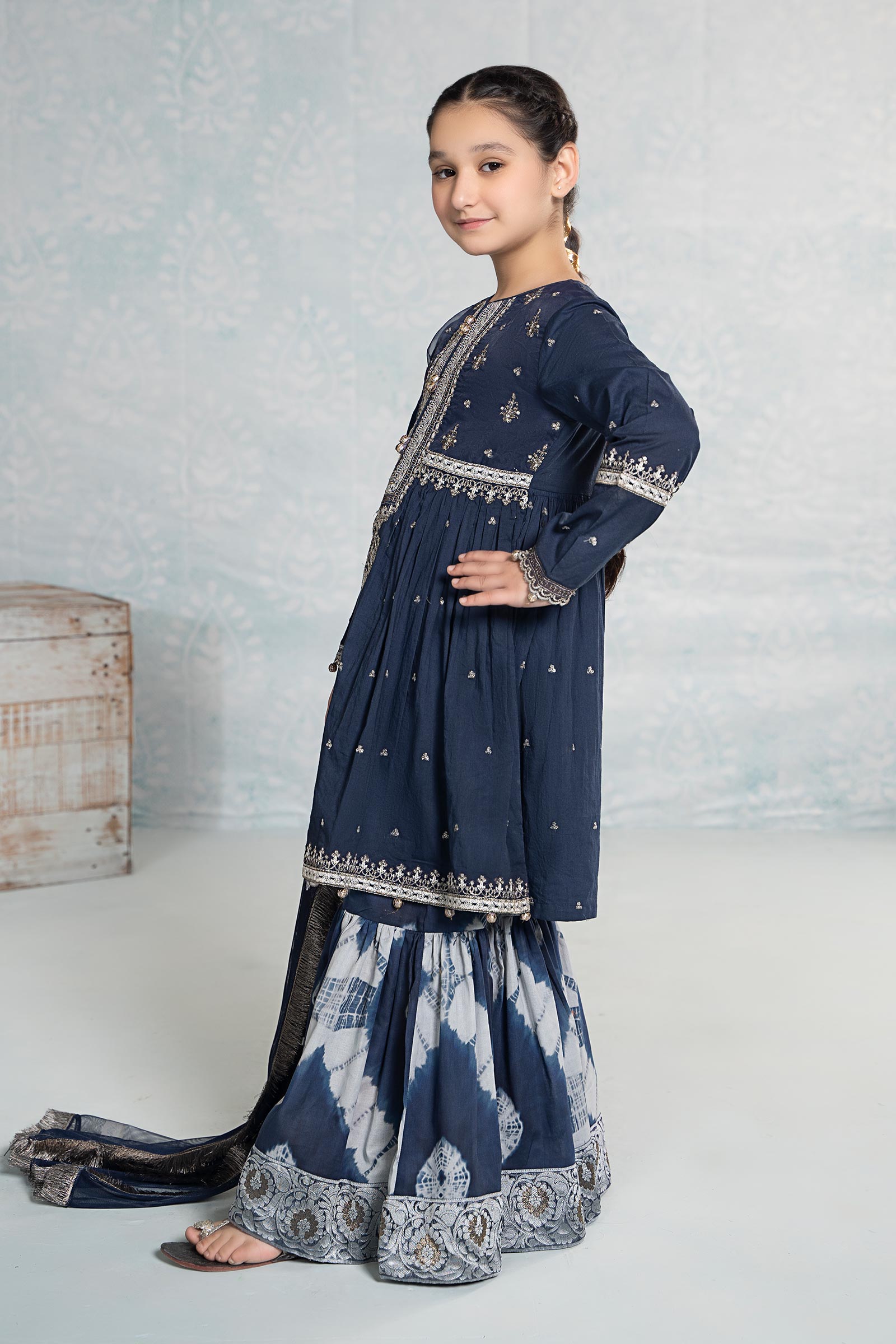 3 Piece Embroidered Lawn Suit - Kids Clothing - available at Maria Faisal in UK and USA.