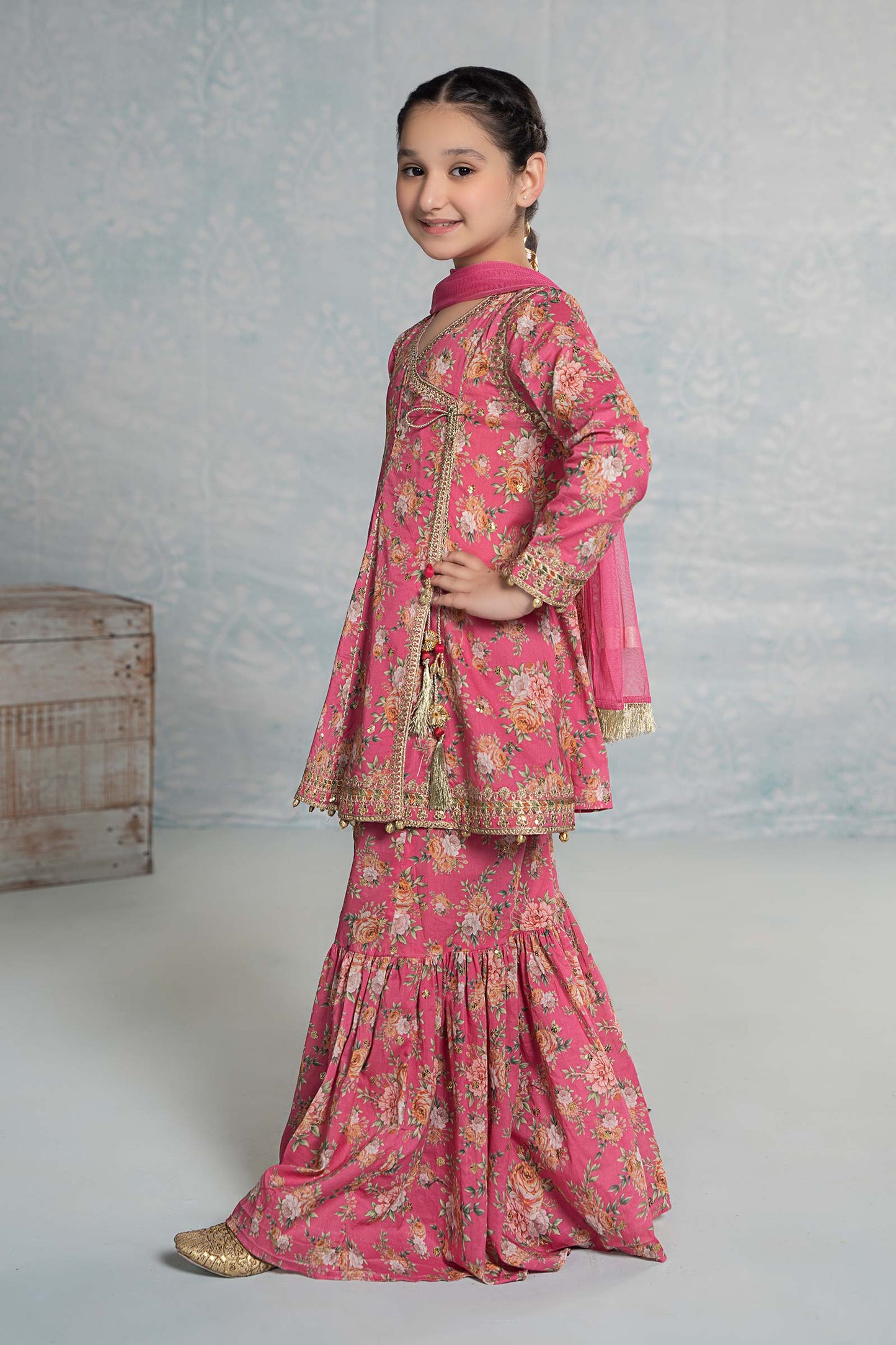 3 Piece Embroidered Lawn Suit - Kids Clothing - available at Maria Faisal in UK and USA.