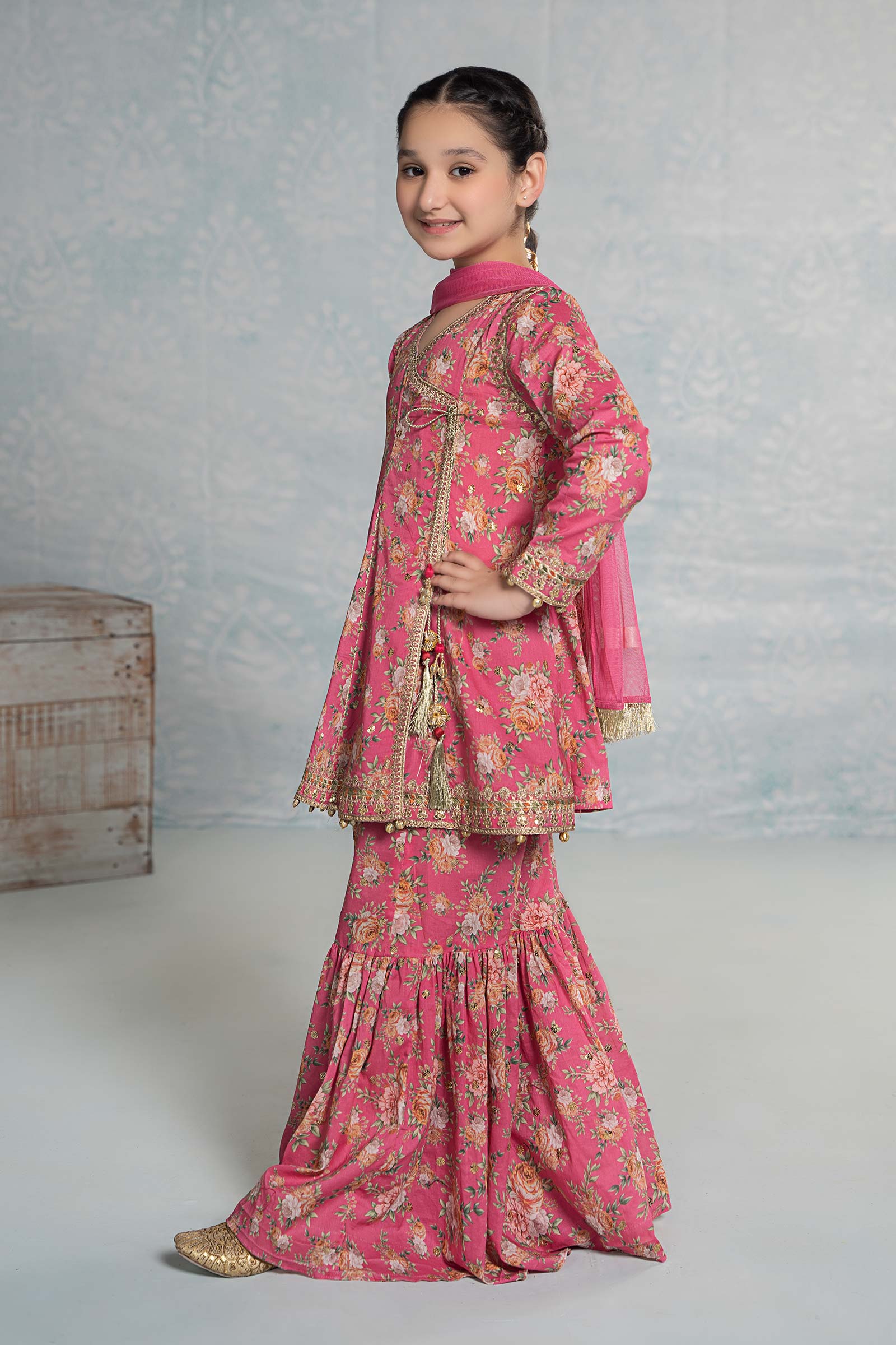 3 Piece Embroidered Lawn Suit - Kids Clothing - available at Maria Faisal in UK and USA.