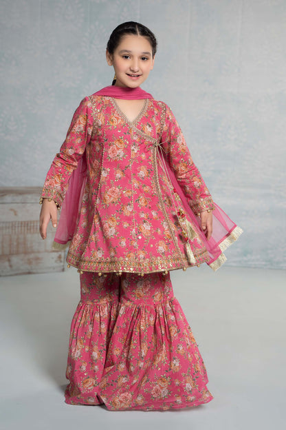 3 Piece Embroidered Lawn Suit - Kids Clothing - available at Maria Faisal in UK and USA.