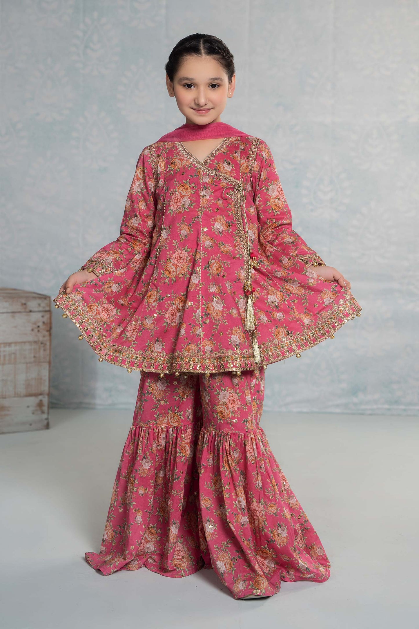 3 Piece Embroidered Lawn Suit - Kids Clothing - available at Maria Faisal in UK and USA.