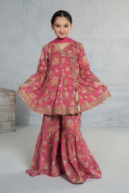3 Piece Embroidered Lawn Suit - Kids Clothing - available at Maria Faisal in UK and USA.