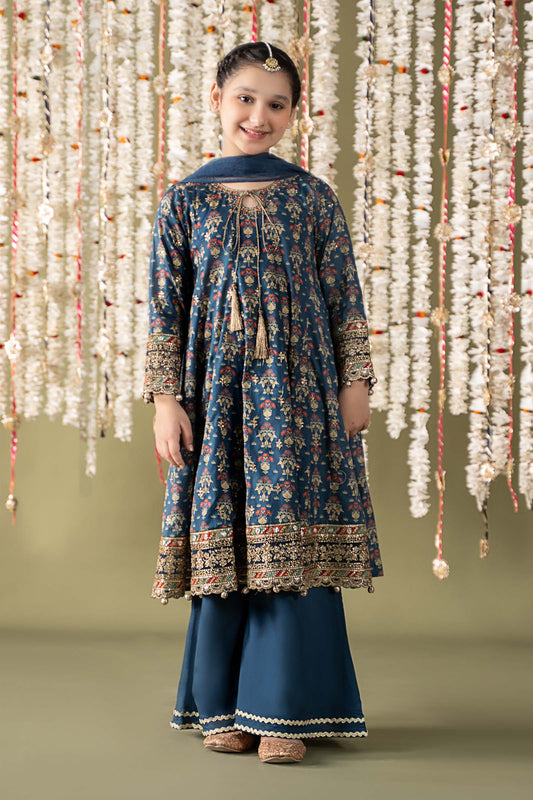 3 Piece Embroidered Lawn Suit - Kids Clothes - available at Maria Faisal in UK and USA