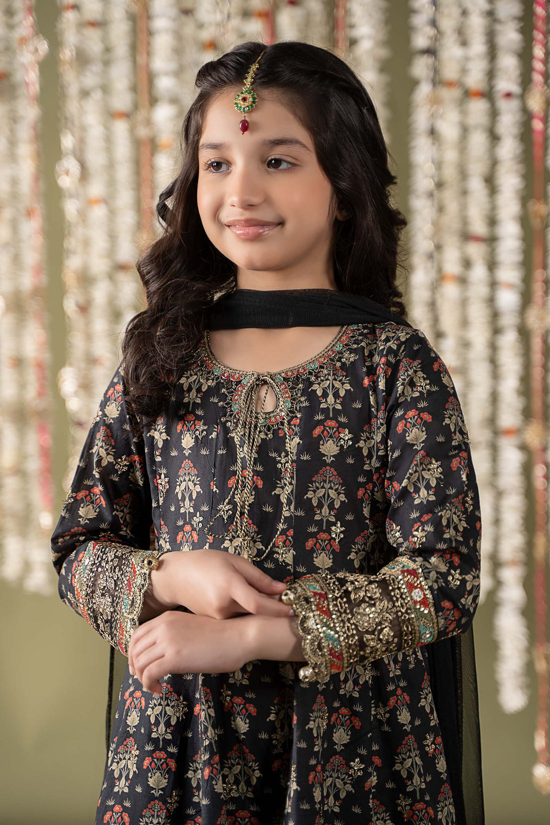 Maria B | 3 Piece Embroidered Lawn Suit | MKD-EF25-05 by Maria Faisal - Registered Vendor of : Maria B - type : Kids Clothes - 100% original wedding dresses