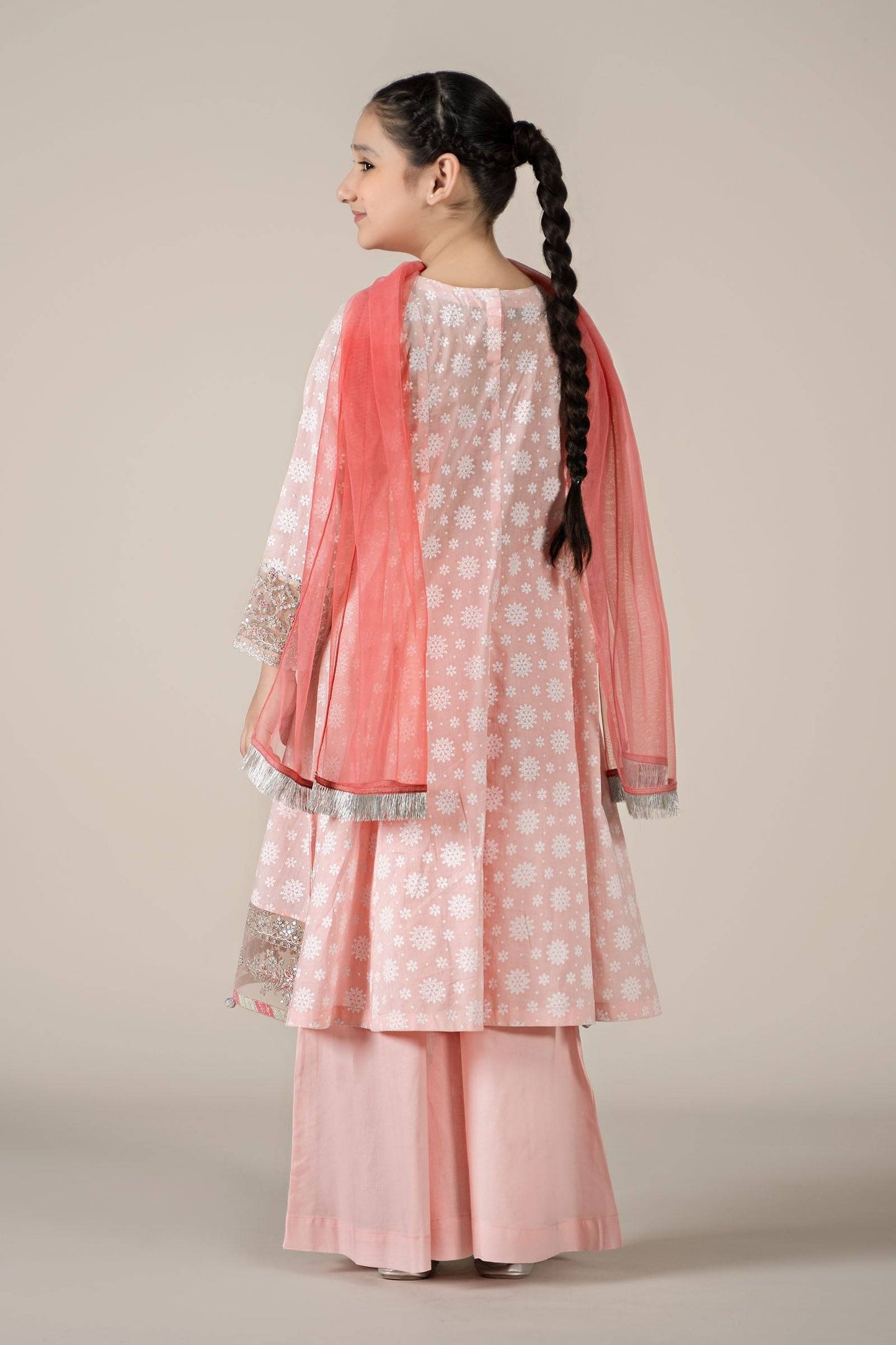 Maria B | 3 Piece Embroidered Lawn Suit | MKD-EF25-09 by Maria Faisal - Registered Vendor of : Maria B - type : Kids Clothes - 100% original wedding dresses
