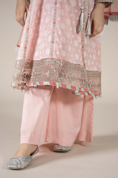 Maria B | 3 Piece Embroidered Lawn Suit | MKD-EF25-09 by Maria Faisal - Registered Vendor of : Maria B - type : Kids Clothes - 100% original wedding dresses