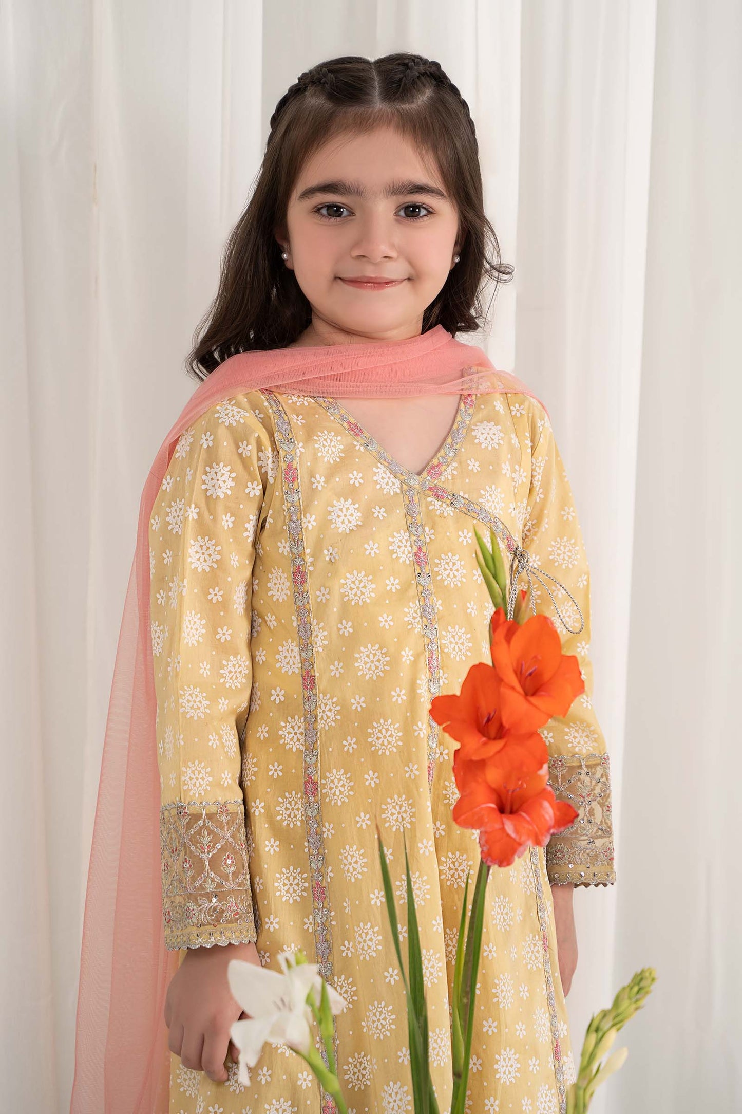 3 Piece Embroidered Lawn Suit - Kids Clothes - available at Maria Faisal in UK and USA