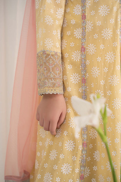 Maria B | 3 Piece Embroidered Lawn Suit | MKD-EF25-09 by Maria Faisal - Registered Vendor of : Maria B - type : Kids Clothes - 100% original wedding dresses