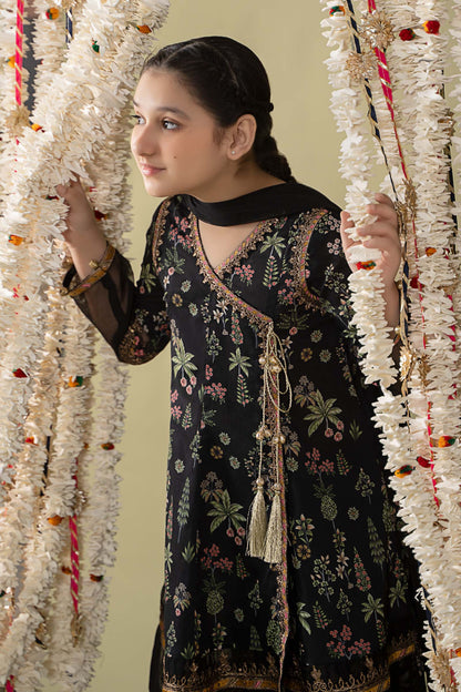 Maria B | 3 Piece Printed Lawn Suit | MKD-EF25-13 by Maria Faisal - Registered Vendor of : Maria B - type : Kids Clothes - 100% original wedding dresses