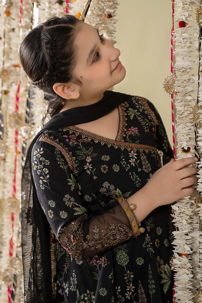 Maria B | 3 Piece Printed Lawn Suit | MKD-EF25-13 by Maria Faisal - Registered Vendor of : Maria B - type : Kids Clothes - 100% original wedding dresses