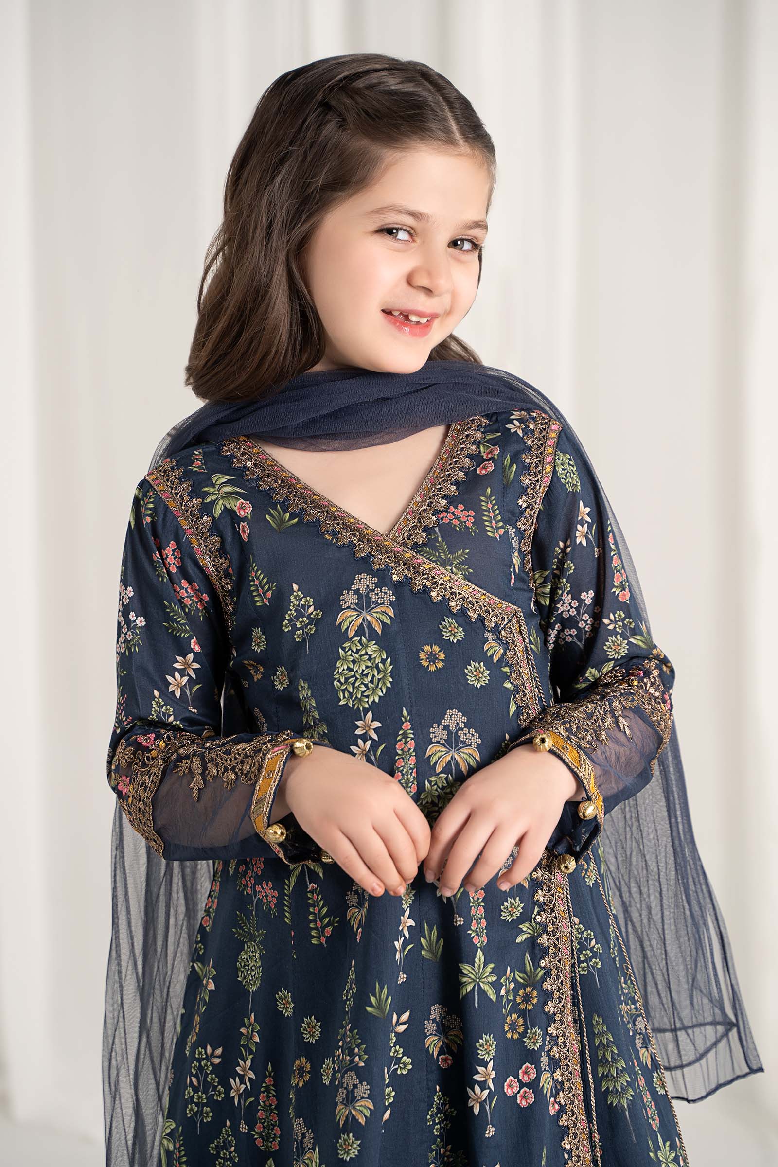 3 Piece Printed Lawn Suit - Kids Clothes - available at Maria Faisal in UK and USA