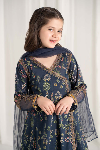 Maria B | 3 Piece Printed Lawn Suit | MKD-EF25-13 by Maria Faisal - Registered Vendor of : Maria B - type : Kids Clothes - 100% original wedding dresses