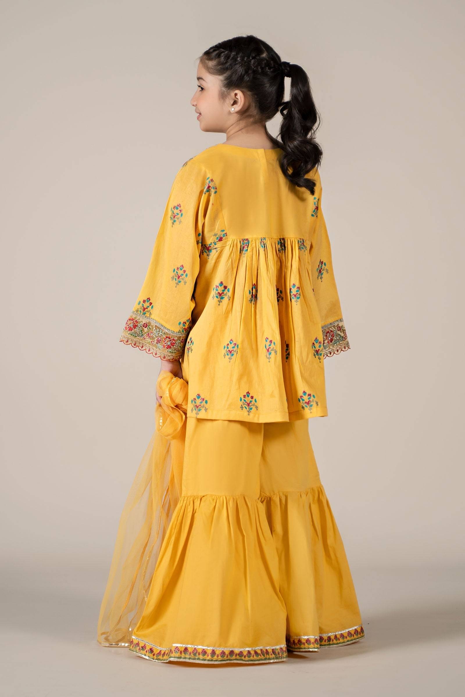 Maria B | 3 Piece Embroidered Lawn Suit | MKD-EF25-15 by Maria Faisal - Registered Vendor of : Maria B - type : Kids Clothes - 100% original wedding dresses
