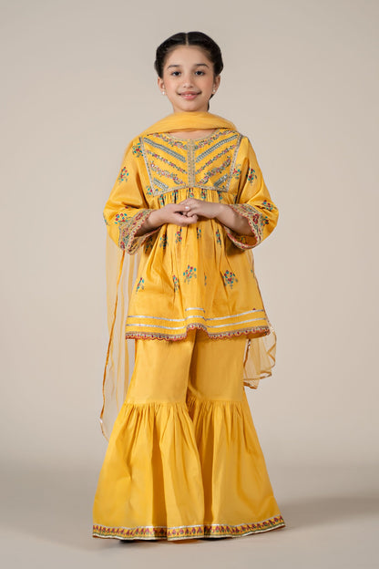 3 Piece Embroidered Lawn Suit - Kids Clothes - available at Maria Faisal in UK and USA