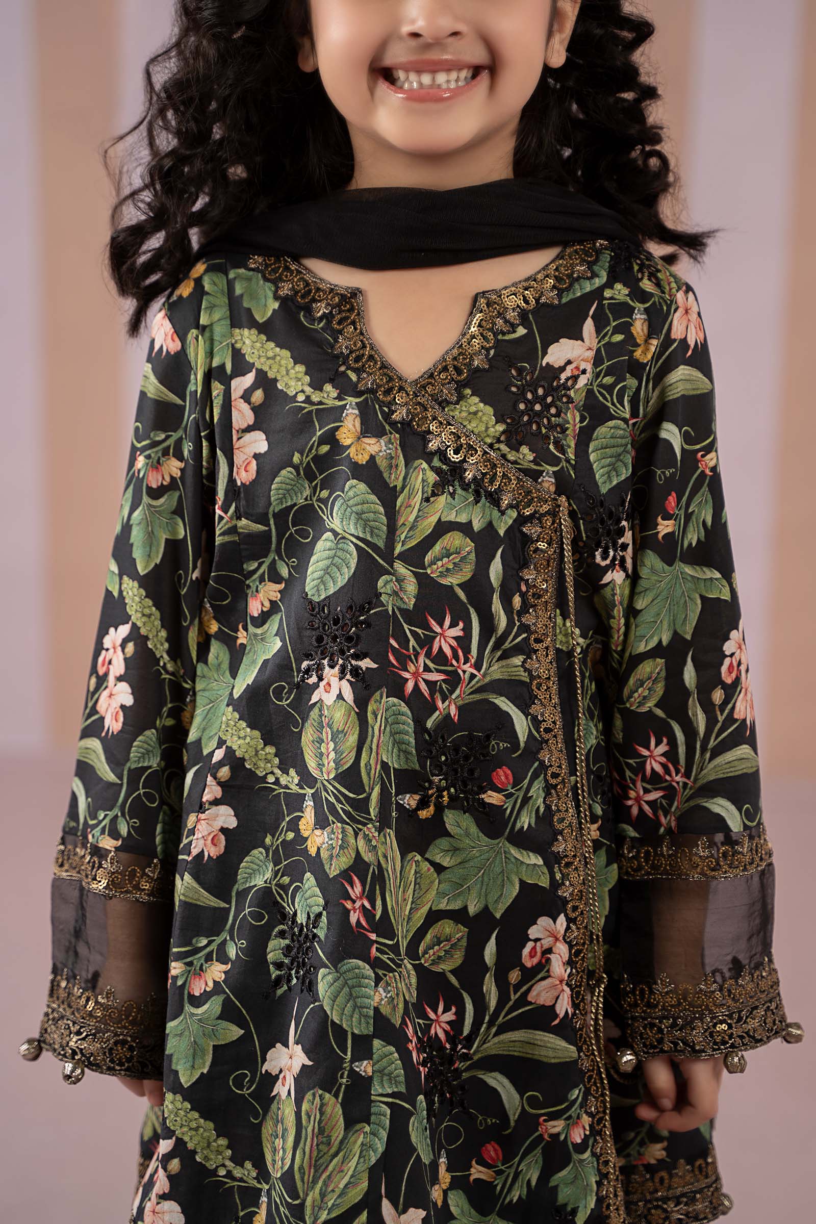 3 Piece Printed Lawn Suit - Kids Clothes - available at Maria Faisal in UK and USA