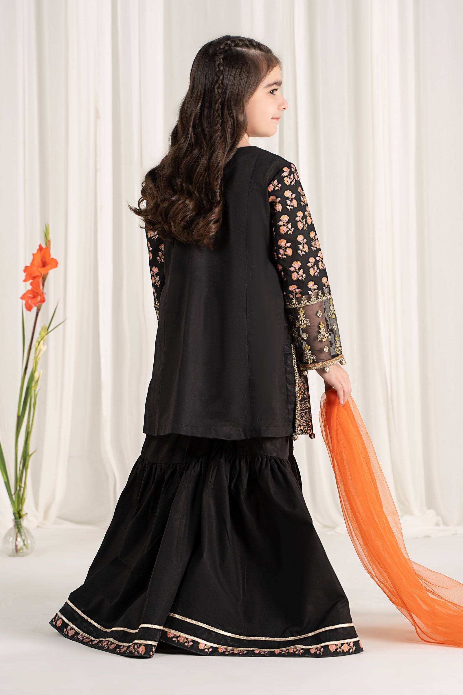 Maria B | 3 Piece Embroidered Lawn Suit | MKD-EF25-23 by Maria Faisal - Registered Vendor of : Maria B - type : Kids Clothes - 100% original wedding dresses