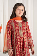 Maria B | 3 Piece Embroidered Lawn Suit | MKD-EF25-23 by Maria Faisal - Registered Vendor of : Maria B - type : Kids Clothes - 100% original wedding dresses