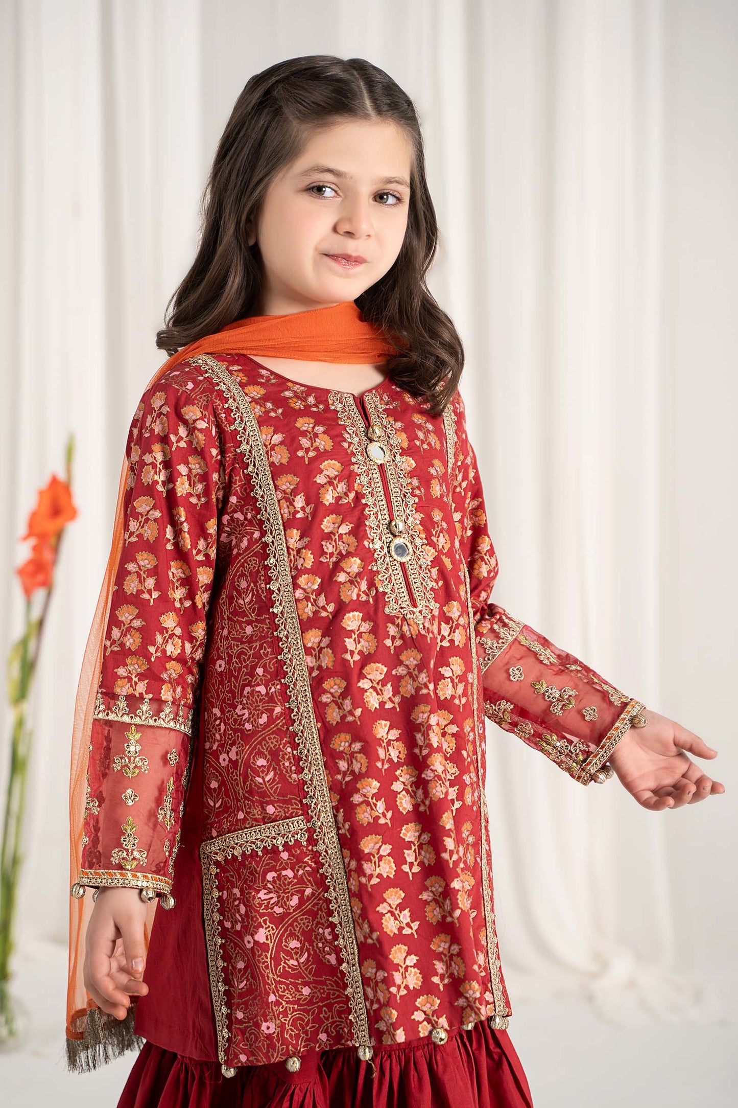 3 Piece Embroidered Lawn Suit - Kids Clothes - available at Maria Faisal in UK and USA