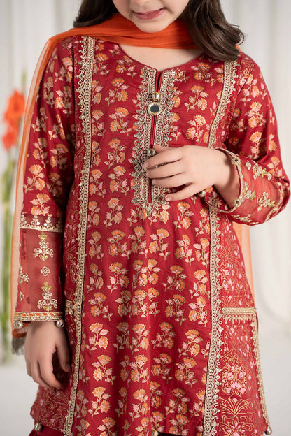 3 Piece Embroidered Lawn Suit - Kids Clothes - available at Maria Faisal in UK and USA