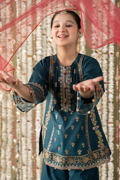 3 Piece Embroidered Lawn Suit - Kids Clothes - available at Maria Faisal in UK and USA