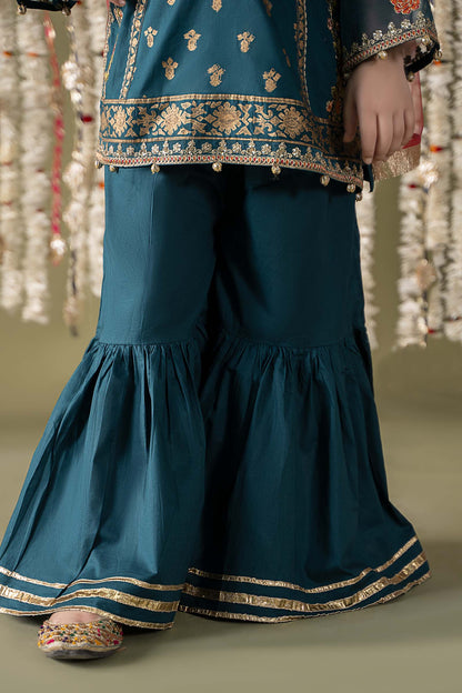 Maria B | 3 Piece Embroidered Lawn Suit | MKD-EF25-24 by Maria Faisal - Registered Vendor of : Maria B - type : Kids Clothes - 100% original wedding dresses