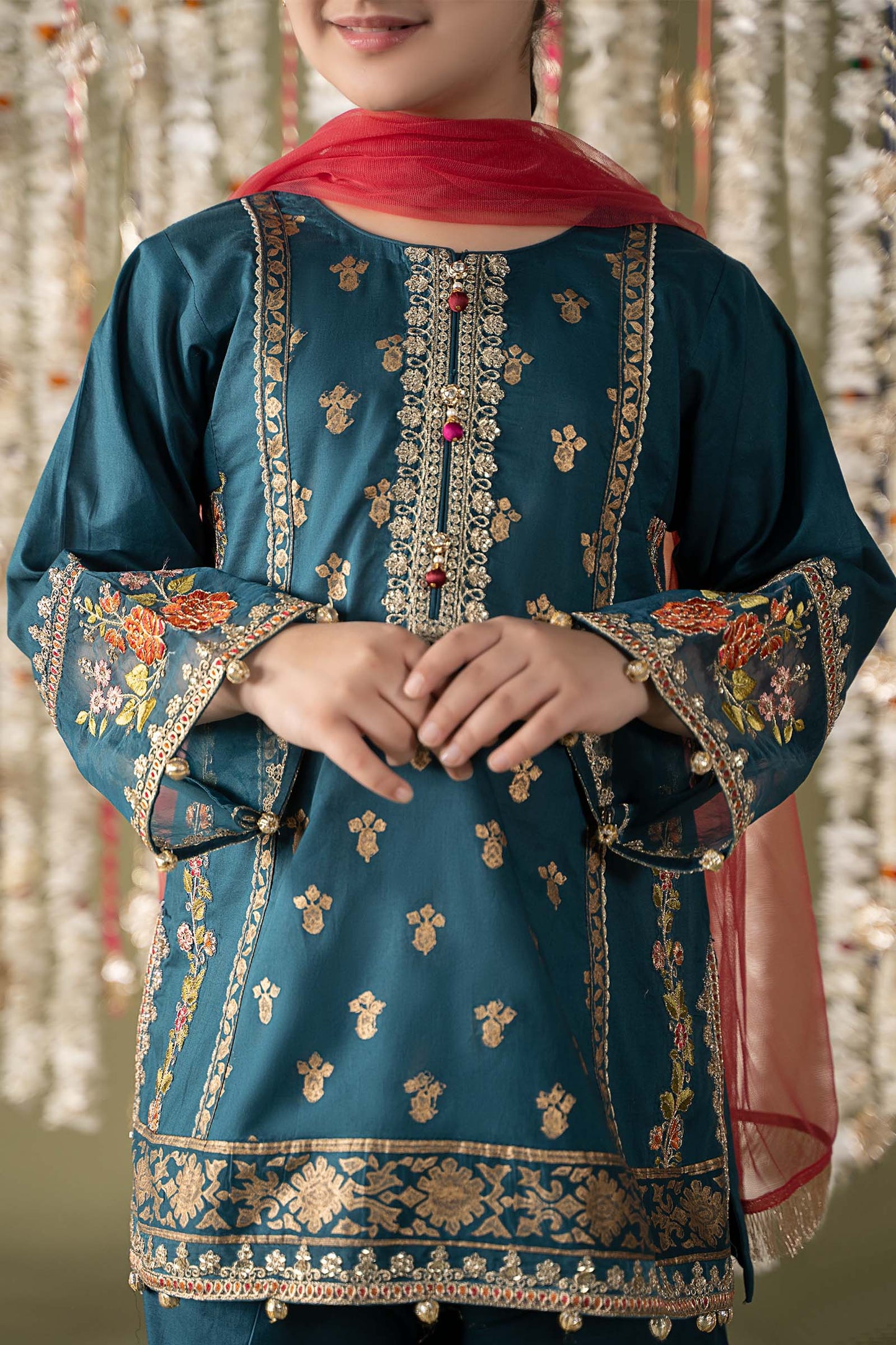 3 Piece Embroidered Lawn Suit - Kids Clothes - available at Maria Faisal in UK and USA