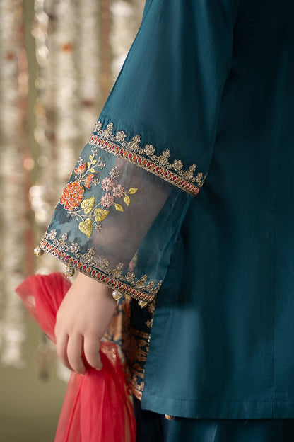 Maria B | 3 Piece Embroidered Lawn Suit | MKD-EF25-24 by Maria Faisal - Registered Vendor of : Maria B - type : Kids Clothes - 100% original wedding dresses