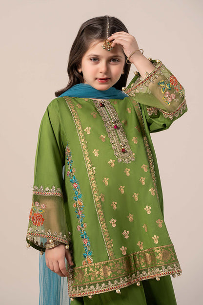 3 Piece Embroidered Lawn Suit - Kids Clothes - available at Maria Faisal in UK and USA
