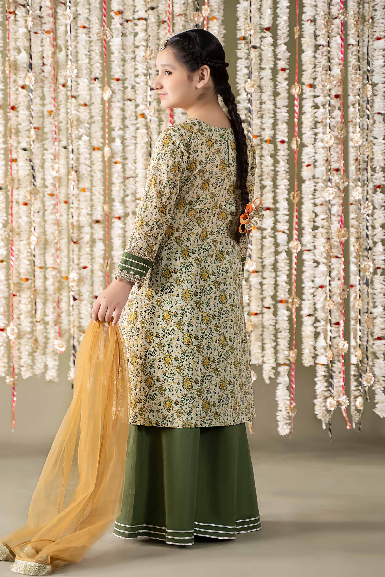 Maria B | 3 Piece Embroidered Lawn Suit | MKD-EF25-27 by Maria Faisal - Registered Vendor of : Maria B - type : Kids Clothes - 100% original wedding dresses