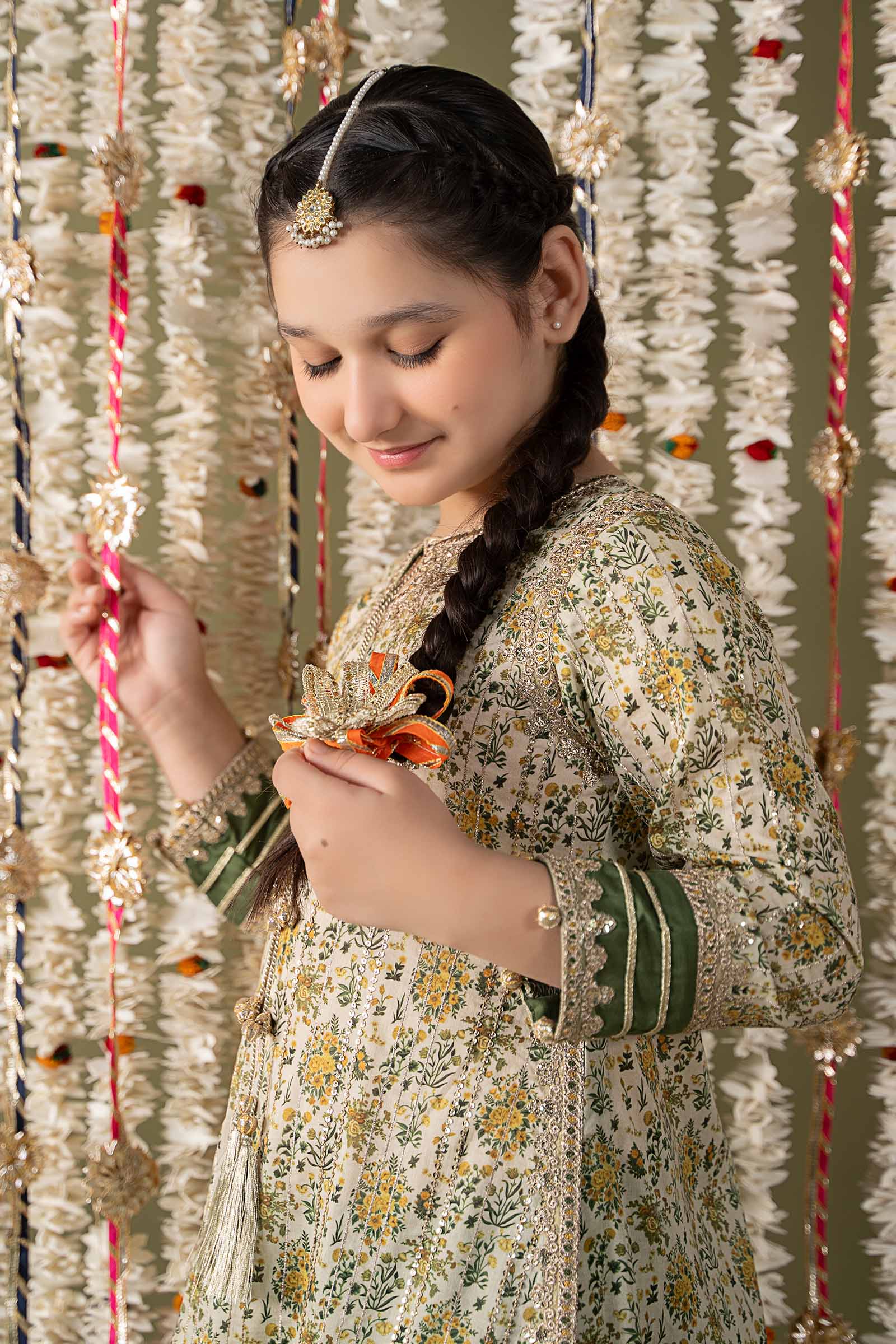 Maria B | 3 Piece Embroidered Lawn Suit | MKD-EF25-27 by Maria Faisal - Registered Vendor of : Maria B - type : Kids Clothes - 100% original wedding dresses
