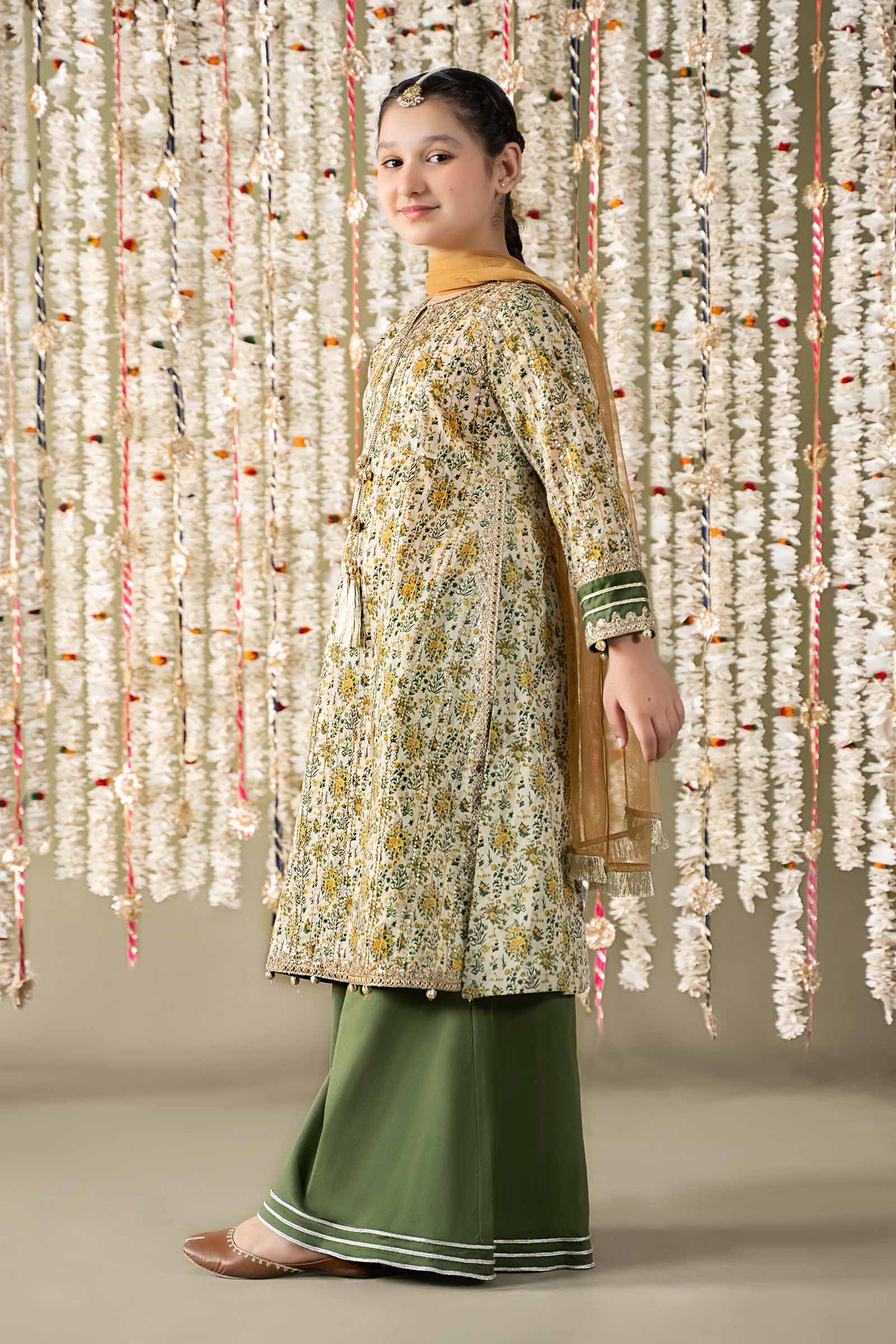 Maria B | 3 Piece Embroidered Lawn Suit | MKD-EF25-27 by Maria Faisal - Registered Vendor of : Maria B - type : Kids Clothes - 100% original wedding dresses