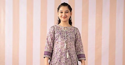 3 Piece Embroidered Lawn Suit - Kids Clothes - available at Maria Faisal in UK and USA