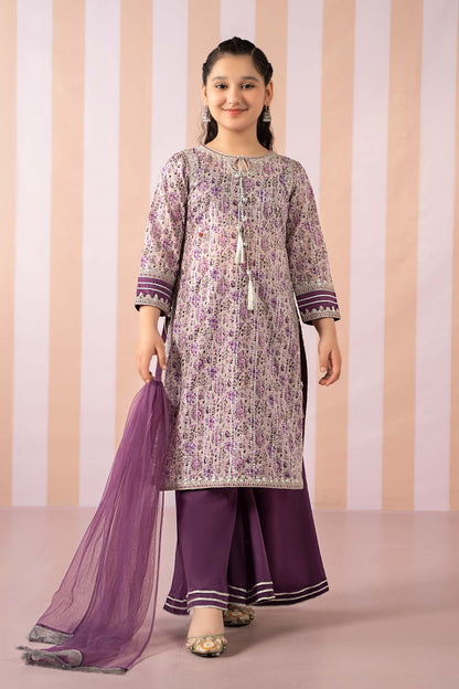 3 Piece Embroidered Lawn Suit - Kids Clothes - available at Maria Faisal in UK and USA