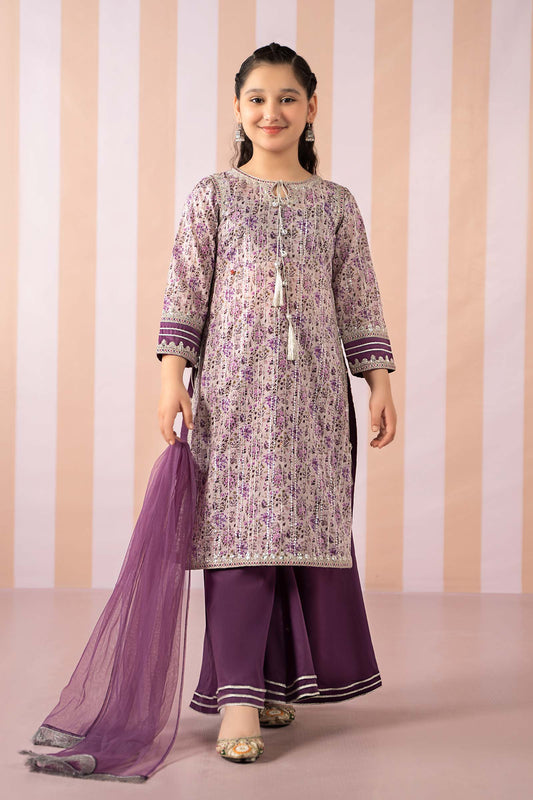 3 Piece Embroidered Lawn Suit - Kids Clothes - available at Maria Faisal in UK and USA